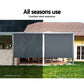 Set of 2 Instahut Outdoor Blinds Roll Down Awning Straight Drop Patio 1.8X2.5M