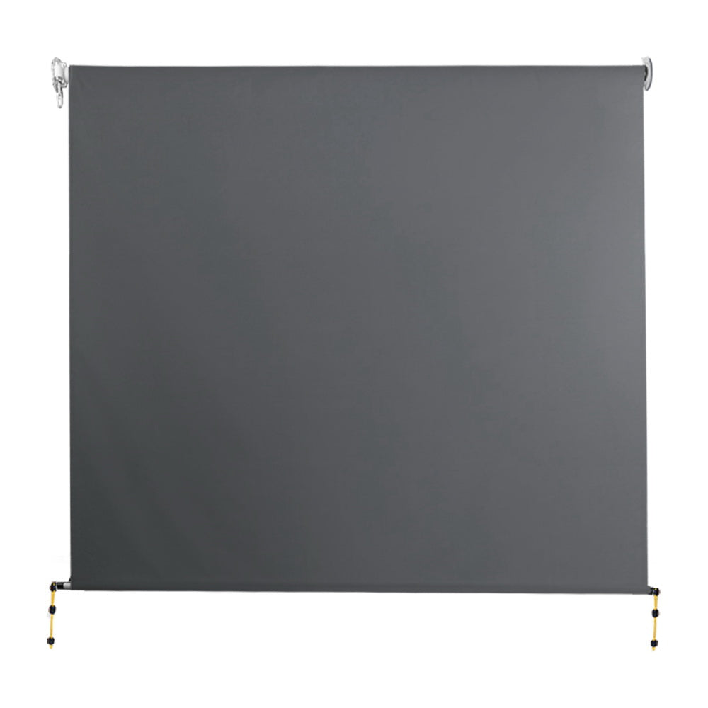 Instahut 2.4m x 2.5m Retractable Roll Down Awning - Grey