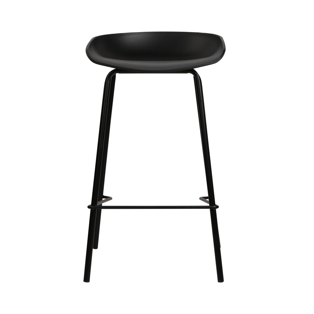 Artiss Set of 2 Metal Bar Stools - Black