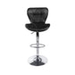 Artiss Set of 2 PU Leather Patterned Bar Stools - Black and Chrome