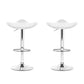 Artiss Set of 2 Gas Lift Bar Stools PU Leather - White and Chrome