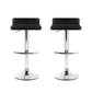 Artiss Set of 2 PU Leather Wave Style Bar Stools - Black