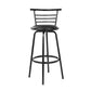 Artiss Set of 2 PU Leather Bar Stools - Black and Steel