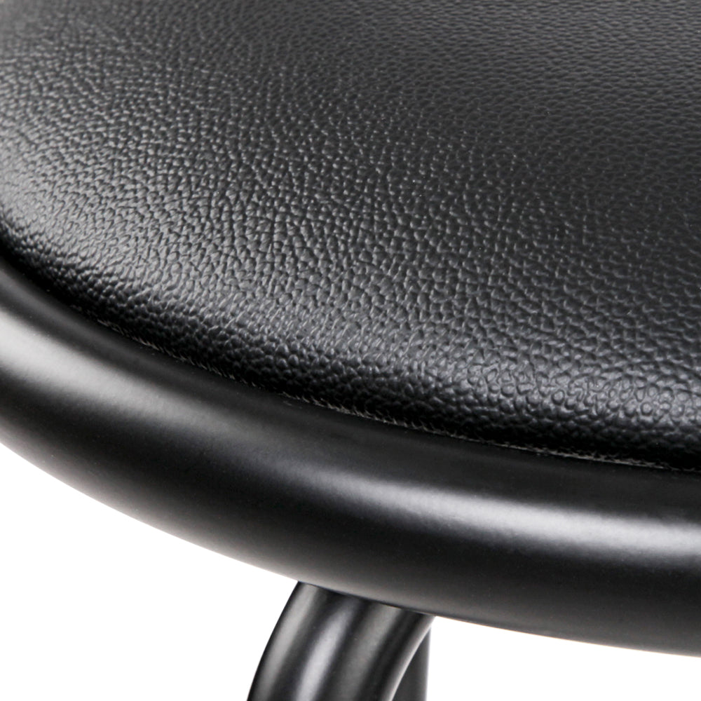 Artiss Set of 2 PU Leather Bar Stools - Black and Steel