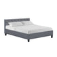 Artiss Vanke Bed Frame Fabric- Grey Queen