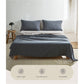 Cosy Club Sheet Set Cotton Sheets King Blue Dark Grey