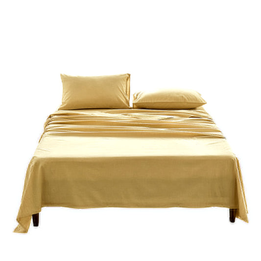 Cosy Club Sheet Set Bed Sheets Set King Flat Cover Pillow Case Yellow