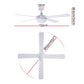 Devanti 52'' Ceiling Fan w/Light w/Remote Timer - White