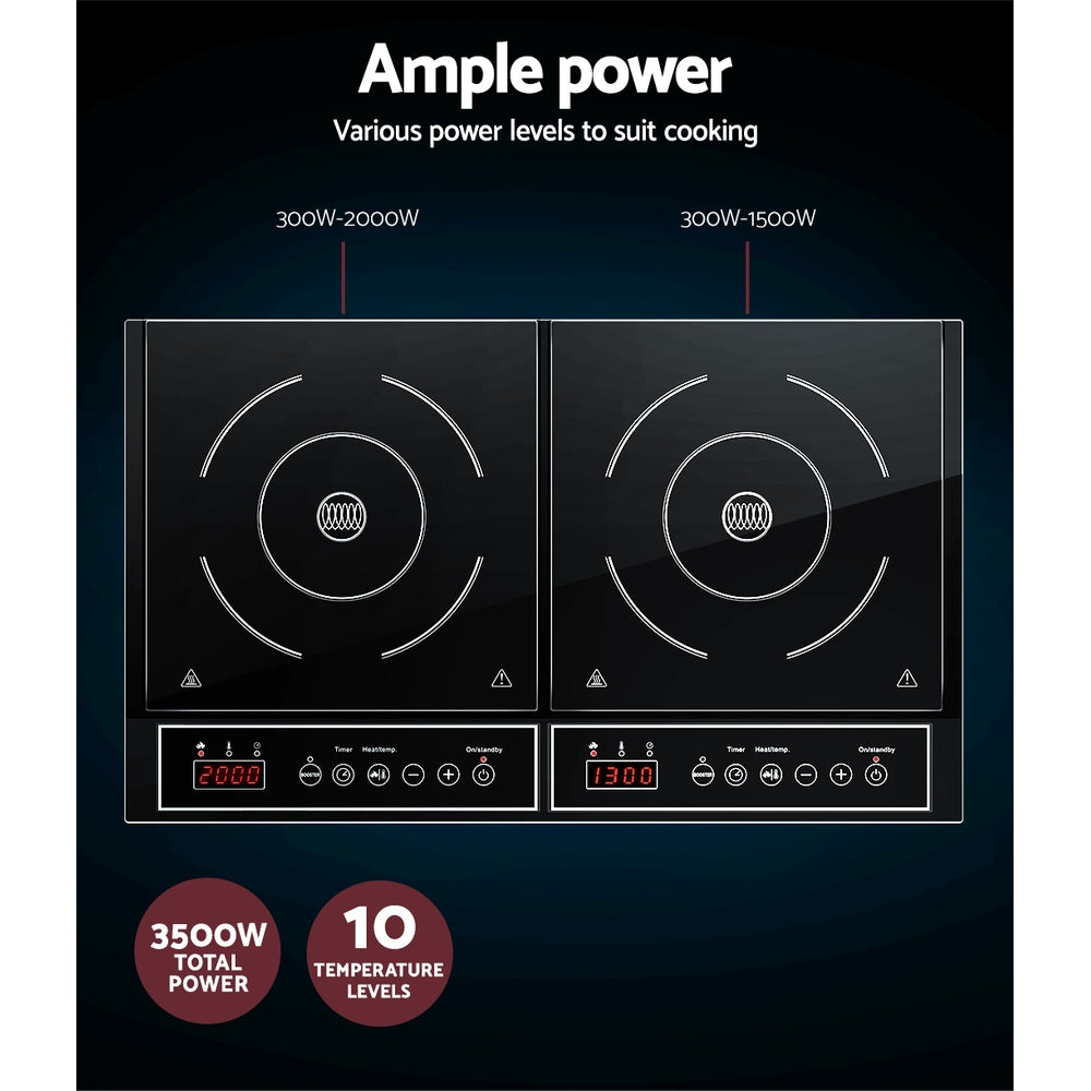 Devanti Portable Induction Cooktop 60cm Ceramic Glass