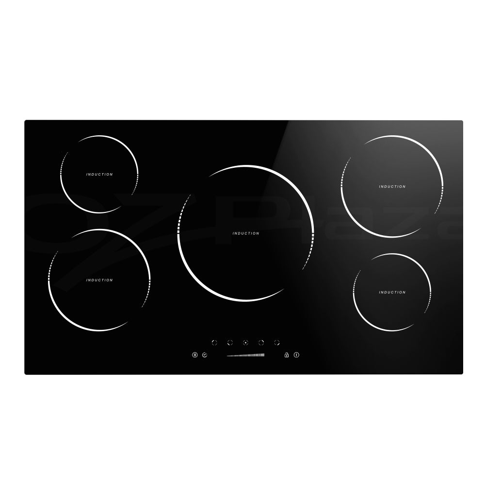 Devanti Induction Cooktop 90cm Ceramic Glass 5 Stove Top