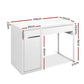 Artiss Metal Desk With Storage Cabinets - White