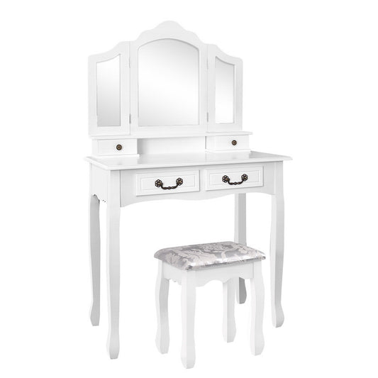 Artiss Dressing Table with Mirror - White