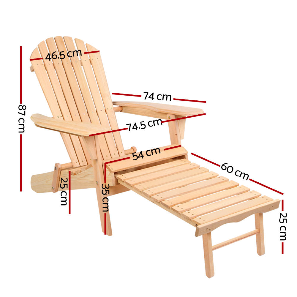 Gardeon Outdoor Furniture Sun Lounge Chairs Beach Chair Recliner Adirondack Patio Garden