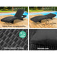 Gardeon Outdoor Sun Lounge Setting Wicker Lounger Day Bed Rattan Patio Furniture Black