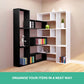 Artiss DIY L Shaped Display Shelf - Black