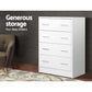 Artiss Tallboy 4 Drawers Storage Cabinet - White