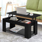 Artiss Lift Up Top Coffee Table Storage Shelf Black