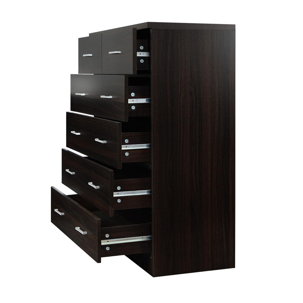 Artiss Tallboy 6 Drawers Storage Cabinet - Walnut