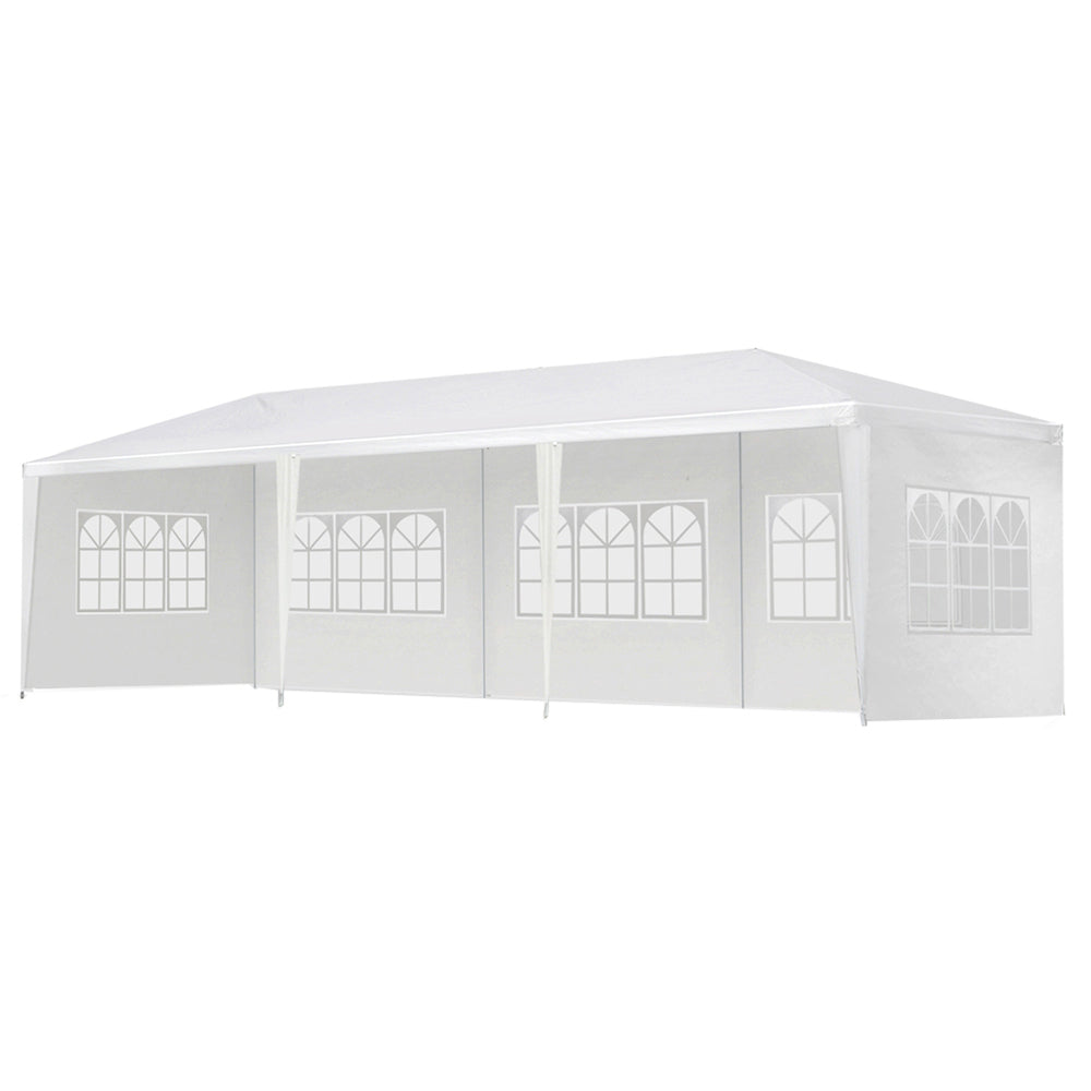 Instahut Gazebo 3x9m Outdoor Marquee side Wall Gazebos Tent Canopy Camping White 5 Panel