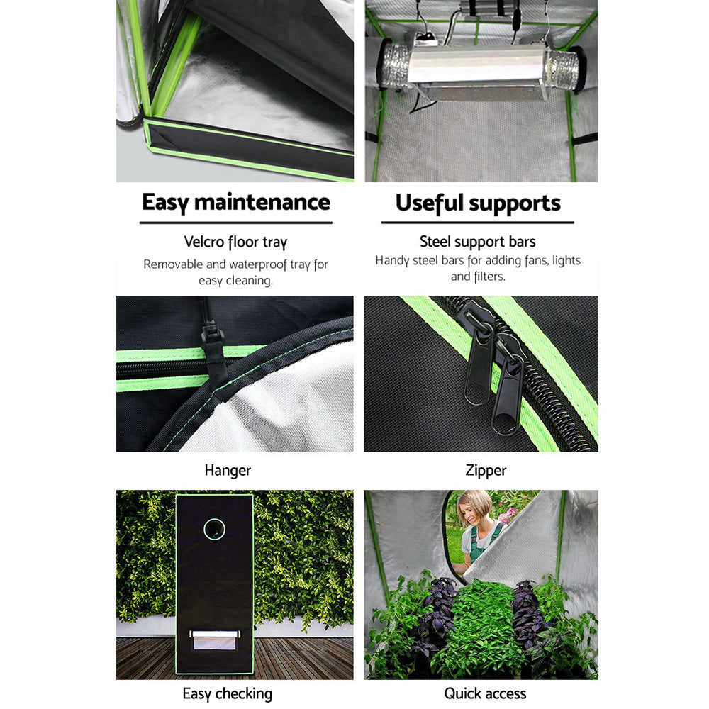 Greenfingers 1680D 2.4MX1.2MX2M Hydroponics Grow Tent Kits Hydroponic Grow System