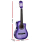 Alpha 34" Inch Guitar Classical Acoustic Cutaway Wooden Ideal Kids Gift Children 1/2 Size Purple