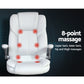 PU Leather 8 Point Massage Office Chair - White