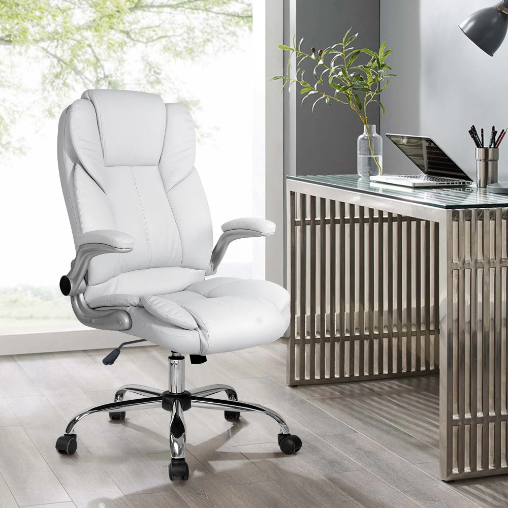 Artiss Kea Executive Office Chair Leather White