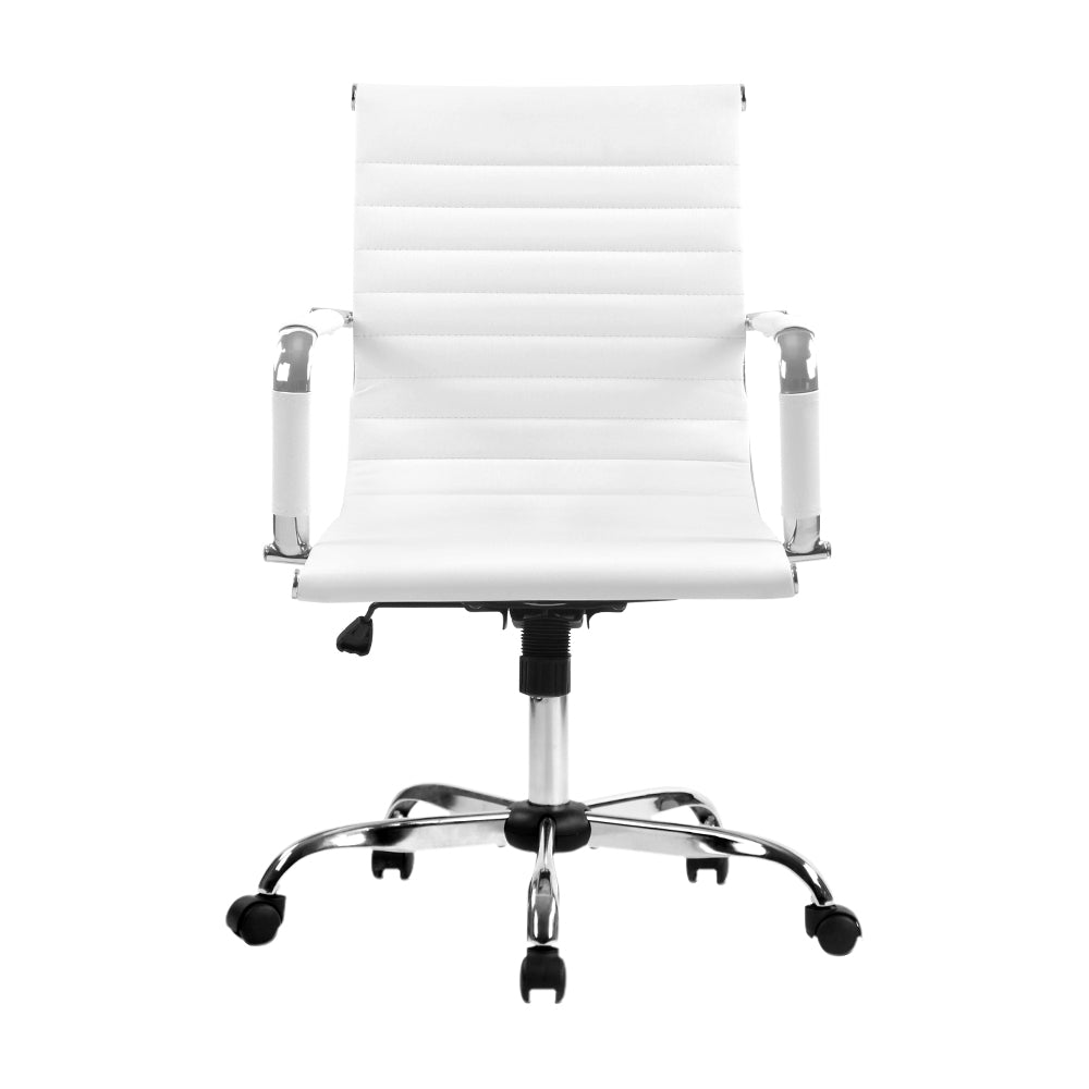 Artiss Gaming Office Chair Computer Desk Chairs Home Work Study White Mid Back