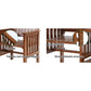 Gardeon Garden Bench Chair Table Loveseat Wooden Outdoor Furniture Patio Park Brown