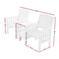 Gardeon Garden Bench Chair Table Loveseat Wooden Outdoor Furniture Patio Park White