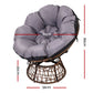 Gardeon Outdoor Papasan Chairs Lounge Setting Patio Furniture Wicker Brown