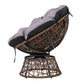 Gardeon Outdoor Papasan Chairs Table Lounge Setting Patio Furniture Wicker Brown