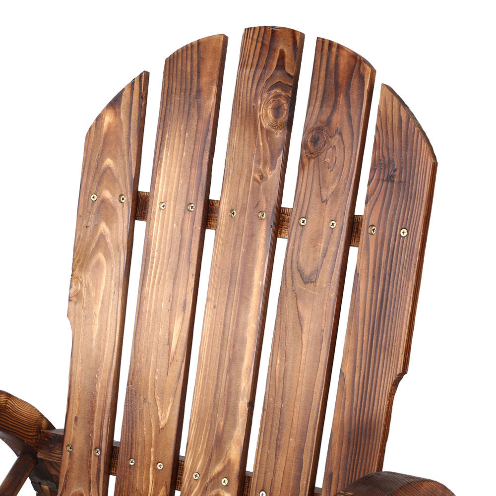 Gardeon Wagon Wheels Rocking Chair - Brown