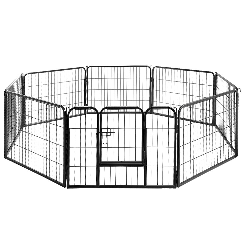 i.Pet Pet Dog Playpen 8 Panel Puppy Exercise Cage Enclosure Fence 80x60cm