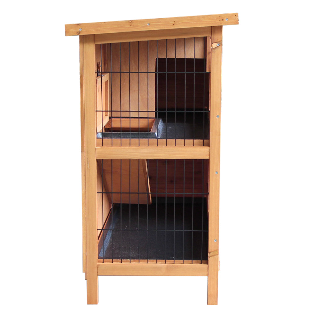 i.Pet Rabbit Hutch Wooden Chicken Coop Pet Hutch 82cm x 91.5cm x 45cm