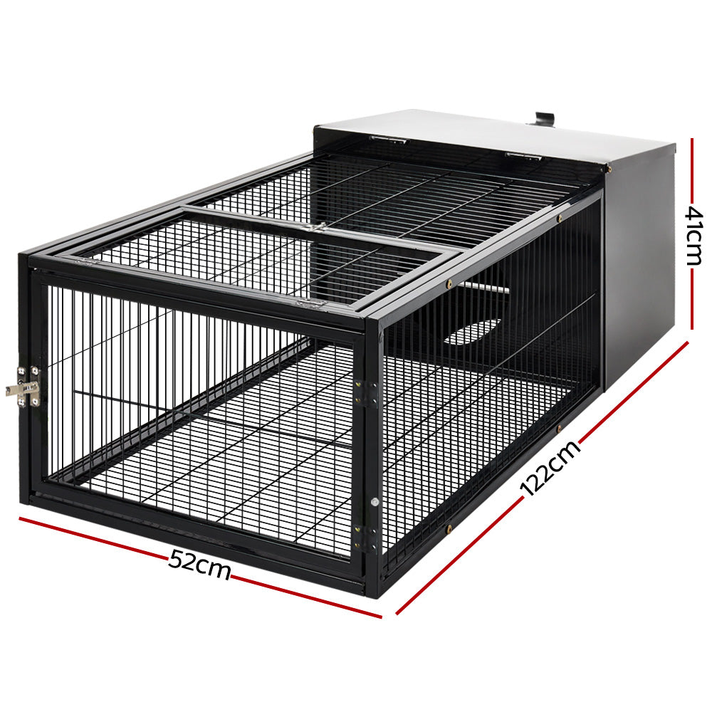 i.Pet Rabbit Cage Hutch Cages Indoor Outdoor Hamster Enclosure Pet Metal Carrier 122CM Length