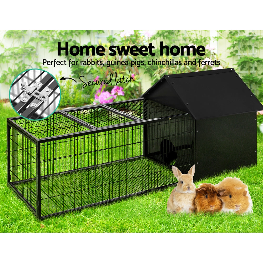 i.Pet Rabbit Cage Hutch Cages Indoor Outdoor Hamster Enclosure Pet Metal Carrier 162CM Length