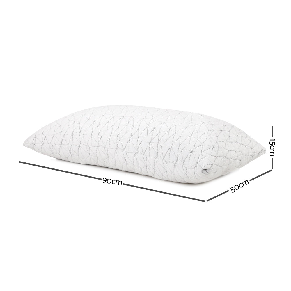 Giselle Bedding Set of 2 Rayon King Memory Foam Pillow