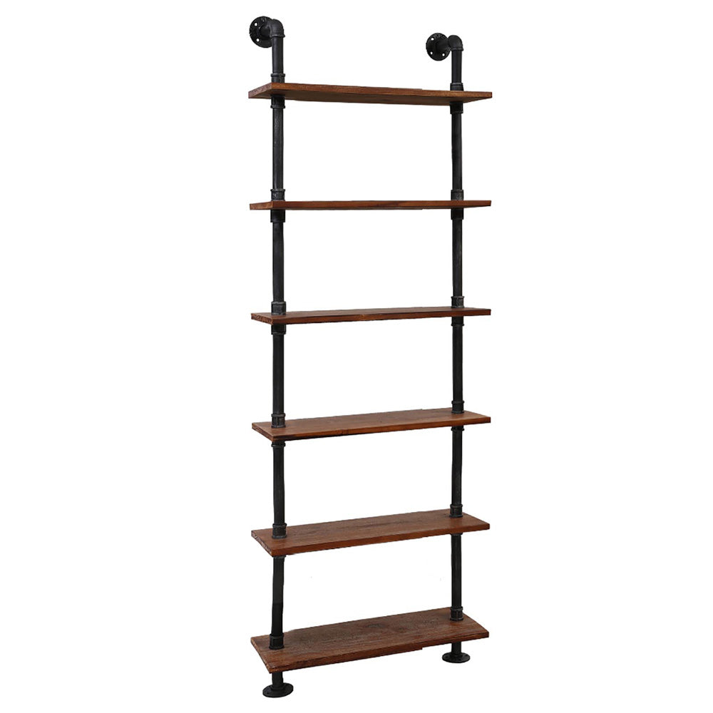 Artiss Rustic Wall Shelves Display Bookshelf Industrial DIY Pipe Shelf Brackets