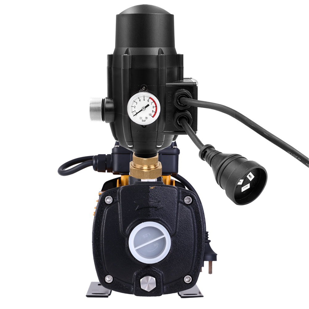 Giantz Multi Stage Water Pump Pressure Rain Tank Garden Farm House Irrigation 2000W Black Controller