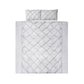Giselle Cotton Quilt Cover Set King Bed Pinch Diamond Duvet Doona Cover Grey