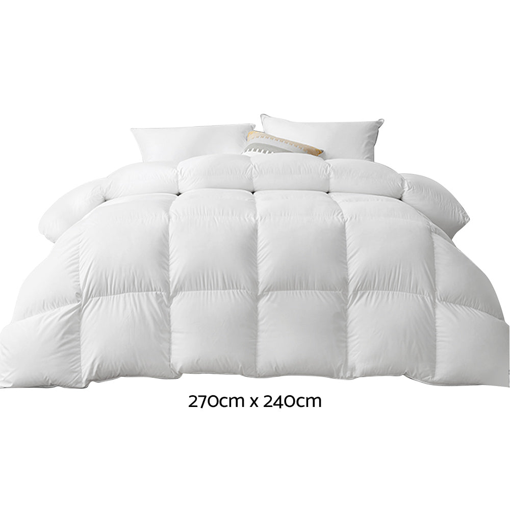 Giselle Bedding Super King 800GSM Goose Down Feather Quilt