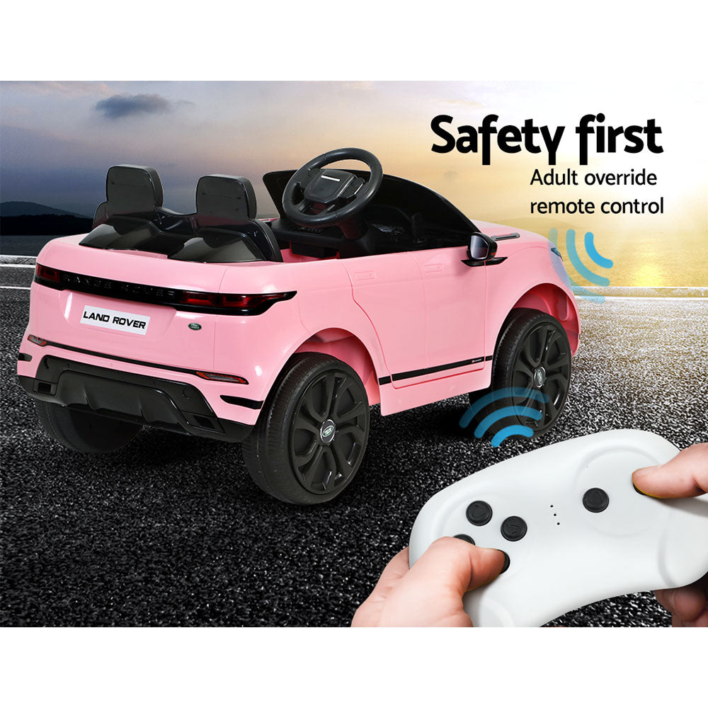 Kids Ride On Car Licensed Land Rover 12V Electric Car Toys Battery Remote Pink