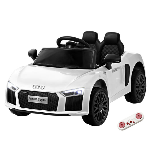 Kids Ride On Car Audi R8 Licensed Sports Electric Toy Cars 12V Battery White