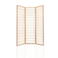 Artiss Room Divider Screen Wood Timber Dividers Fold Stand Wide Beige 3 Panel