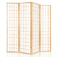 Artiss Room Divider Screen Wood Timber Dividers Fold Stand Wide Beige 4 Panel