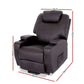 Artiss Electric Recliner Lift Chair Massage Armchair Heating PU Leather Brown