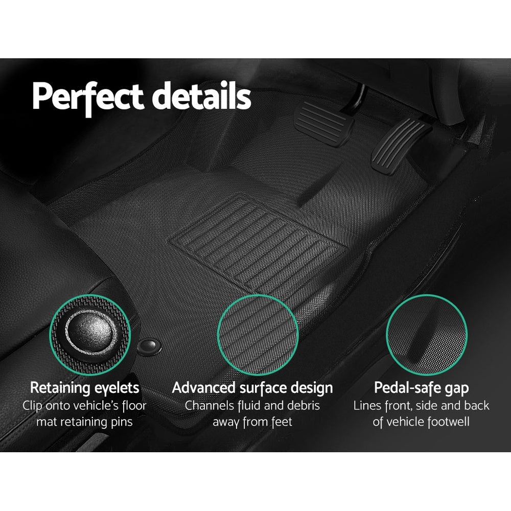 Weisshorn Car Floor Mats Rubber For Ford Ranger PX PX2 PX3 Dual Cab 2011-2019 3D