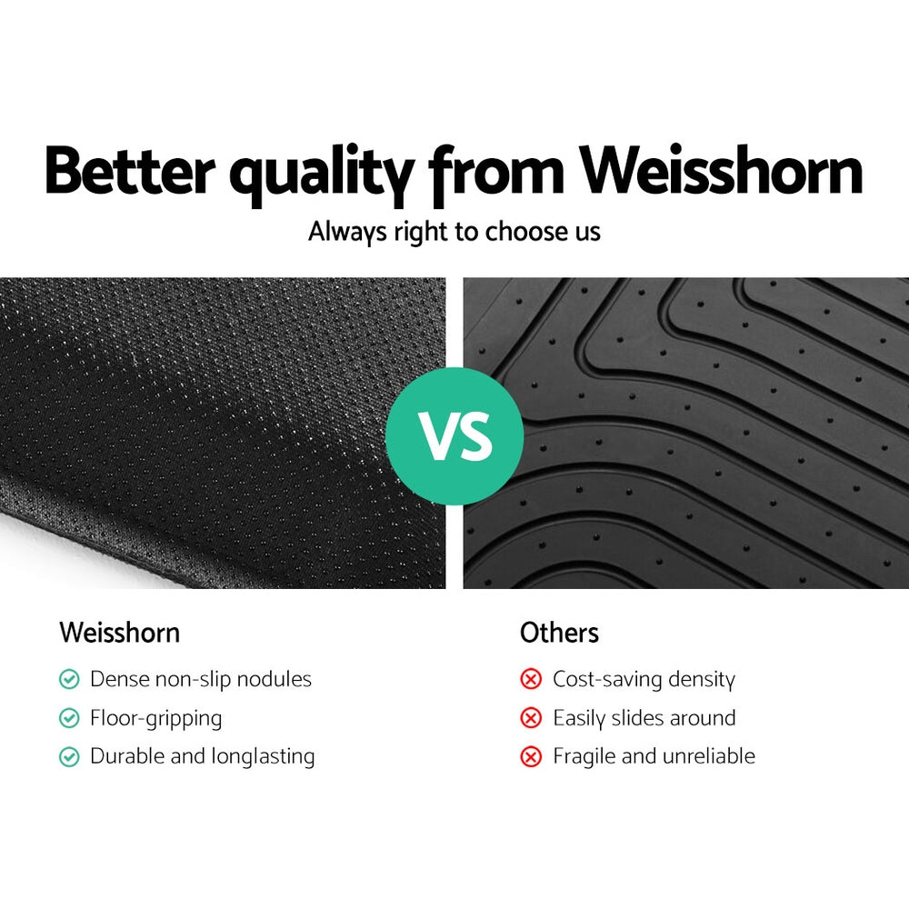 Weisshorn Car Floor Mats Rubber For Mazda BT50 Dual Crew Cab 2012-2018 3D BT-50