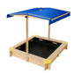 Keezi Wooden Outdoor Sand Box Set Sand Pit- Natural Wood